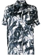 Neil Barrett Palm Tree Print Shirt - Black