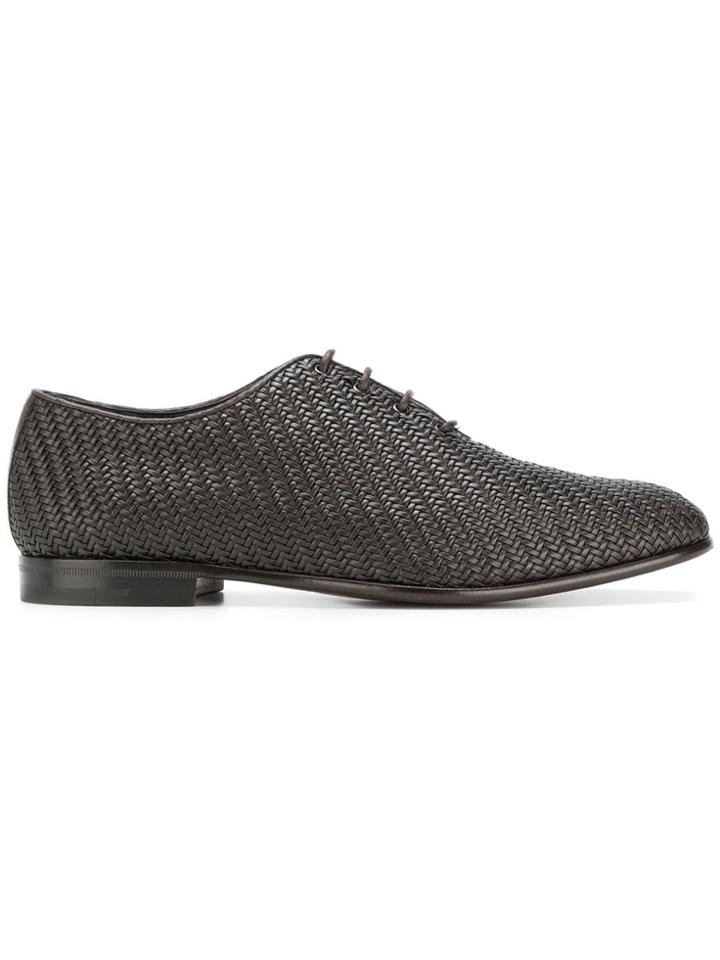 Ermenegildo Zegna Woven Oxford Shoes - Brown