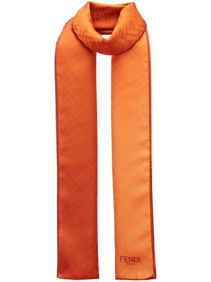 Fendi Logo Stole - Yellow & Orange