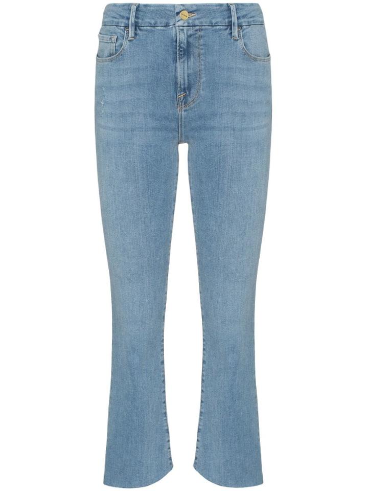 Frame Le Crop Mini Boot Rear Triangle Gusset Jeans - Blue