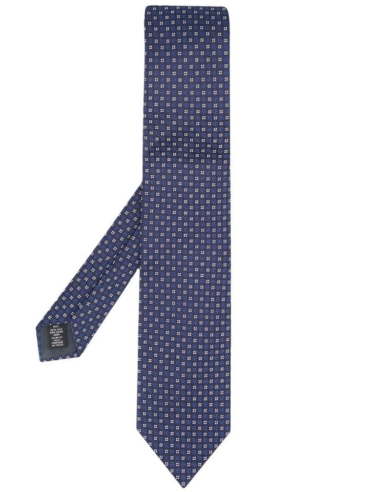 Ermenegildo Zegna Fantasia Floral Pattern Tie - Blue