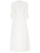 Cult Gaia Willow Button Down Linen Blend Dress - White