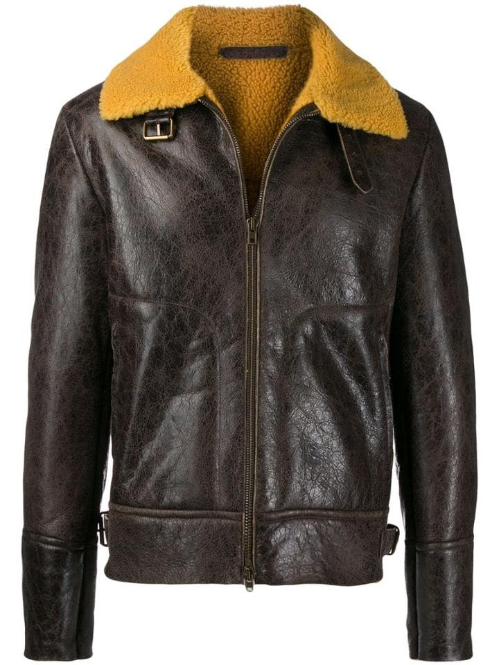 Salvatore Santoro Lamb Fur Lined Jacket - Brown