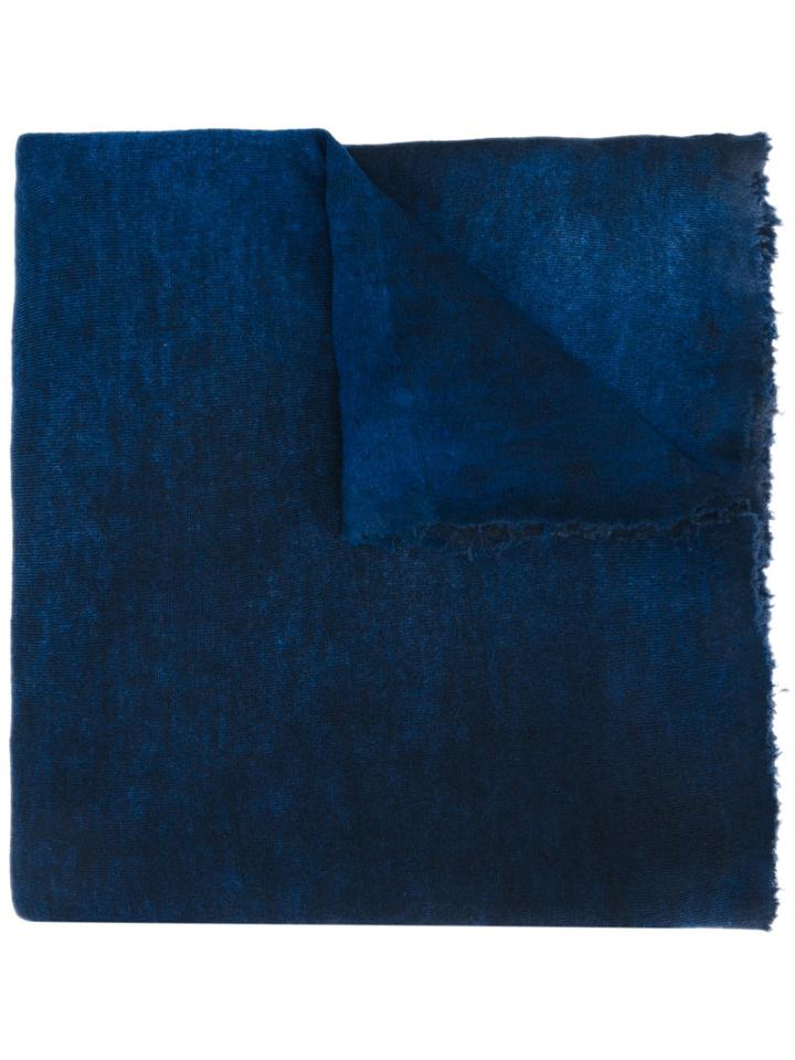 Avant Toi - Printed Scarf - Women - Silk/cashmere - One Size, Blue, Silk/cashmere