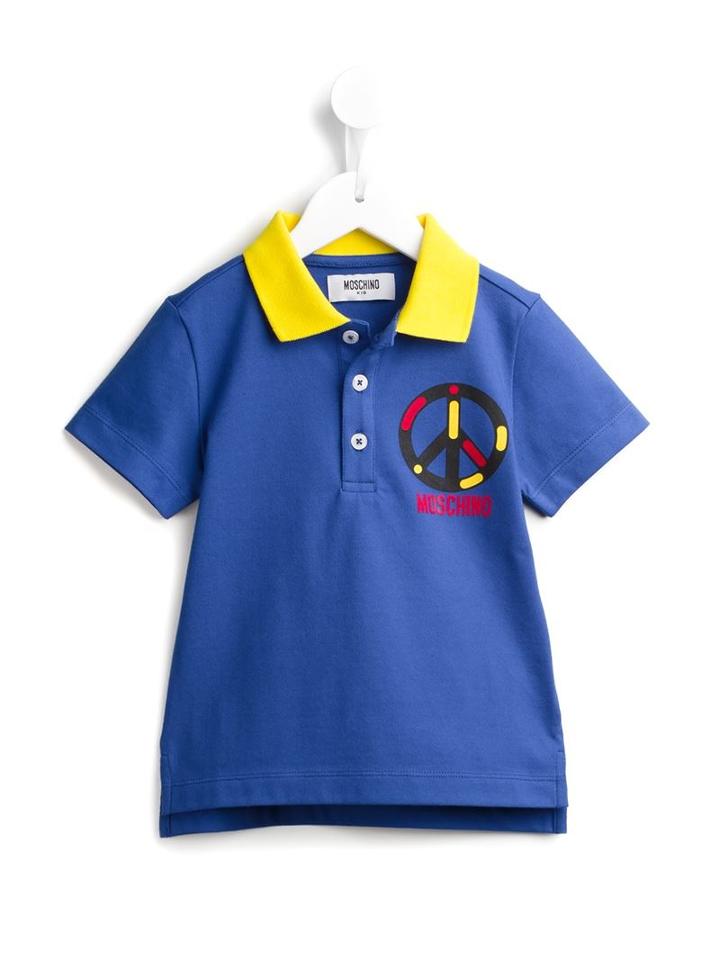 Moschino Kids 'peace' Logo Polo Shirt