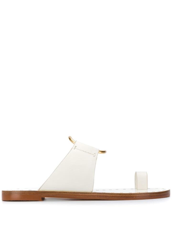 Tory Burch Ravello Studded Sandals - White