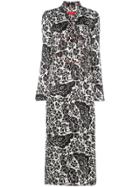 De La Vali Elektra Floral Print Midi Silk Dress - Black