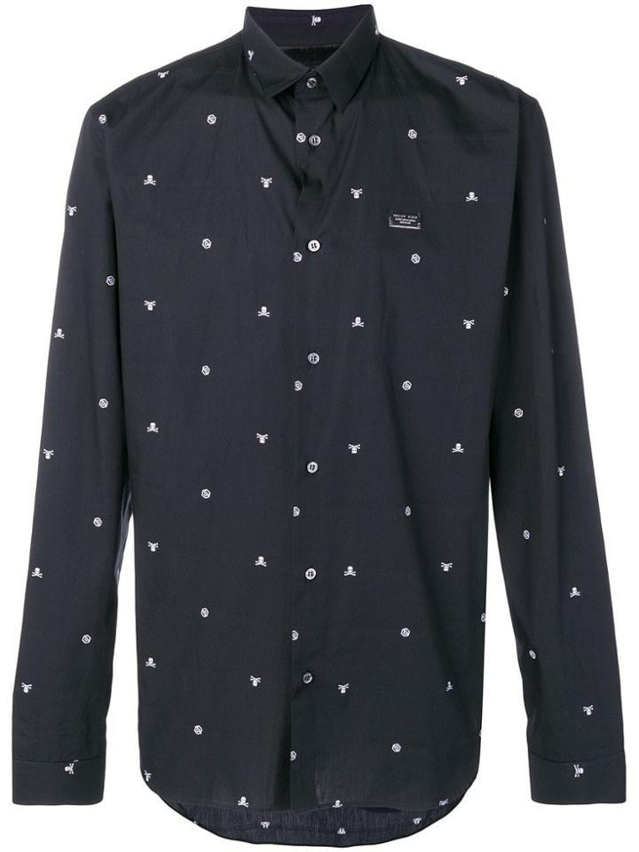 Philipp Plein Embroidered Shirt - Black