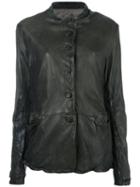 Giorgio Brato Creased Effect Jacket, Women's, Size: 44, Green, Silk/spandex/elastane/calf Leather