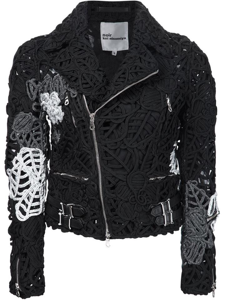 Comme Des Garçons Noir Kei Ninomiya Floral Embroidery Jacket