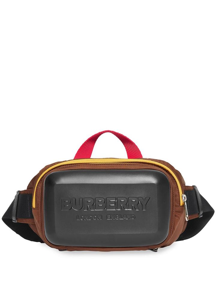Burberry Embossed Logo Belt Bag - Black