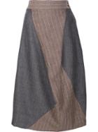 Vivienne Westwood Red Label Asymmetric Pinstripe Skirt - Brown