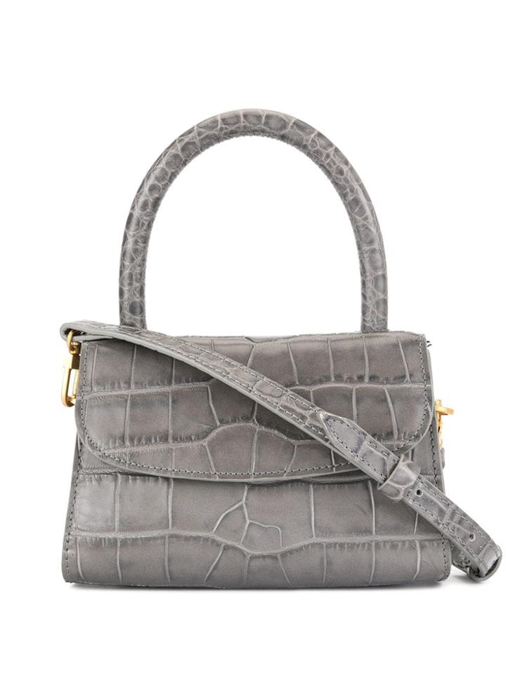 By Far Embossed Mini Bag - Grey