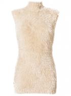 Marni Fuzzy Knitted Tank Top - Nude & Neutrals