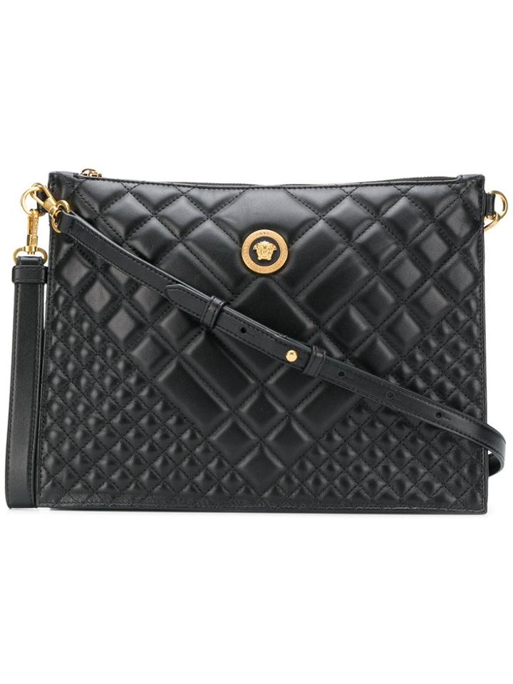 Versace Quilted Medusa Bag - Black