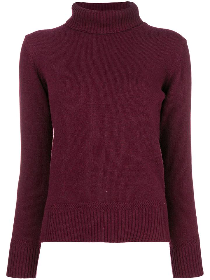 Officine Generale Roll-neck Sweater - Pink & Purple