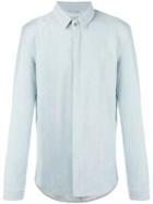 Journal - Plain Shirt - Men - Suede - L, Blue, Suede