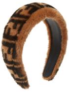 Fendi Ff Motif Hairband - Brown