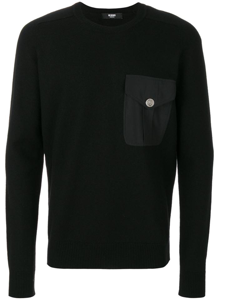 Versus Chest Pocket Jumper - Black