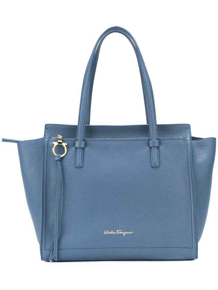 Salvatore Ferragamo - Medium Tote Bag - Women - Calf Leather - One Size, Blue, Calf Leather