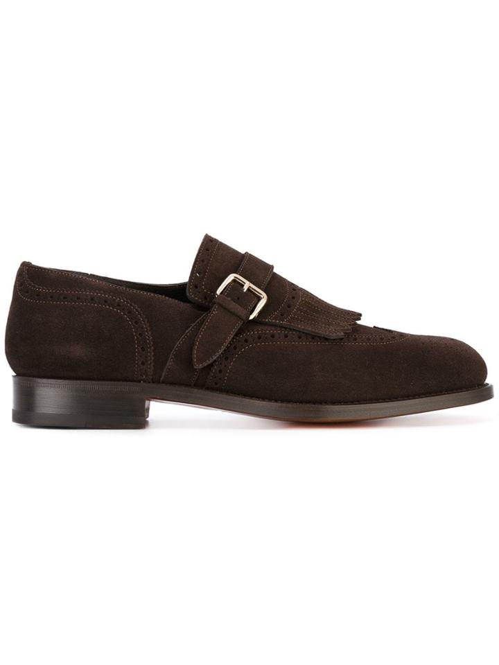 Santoni Monk Strap Shoes - Brown