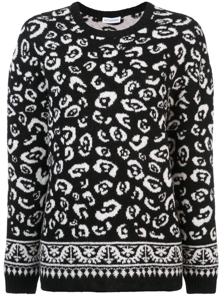 Altuzarra Leopard Intarsia Jumper - Black