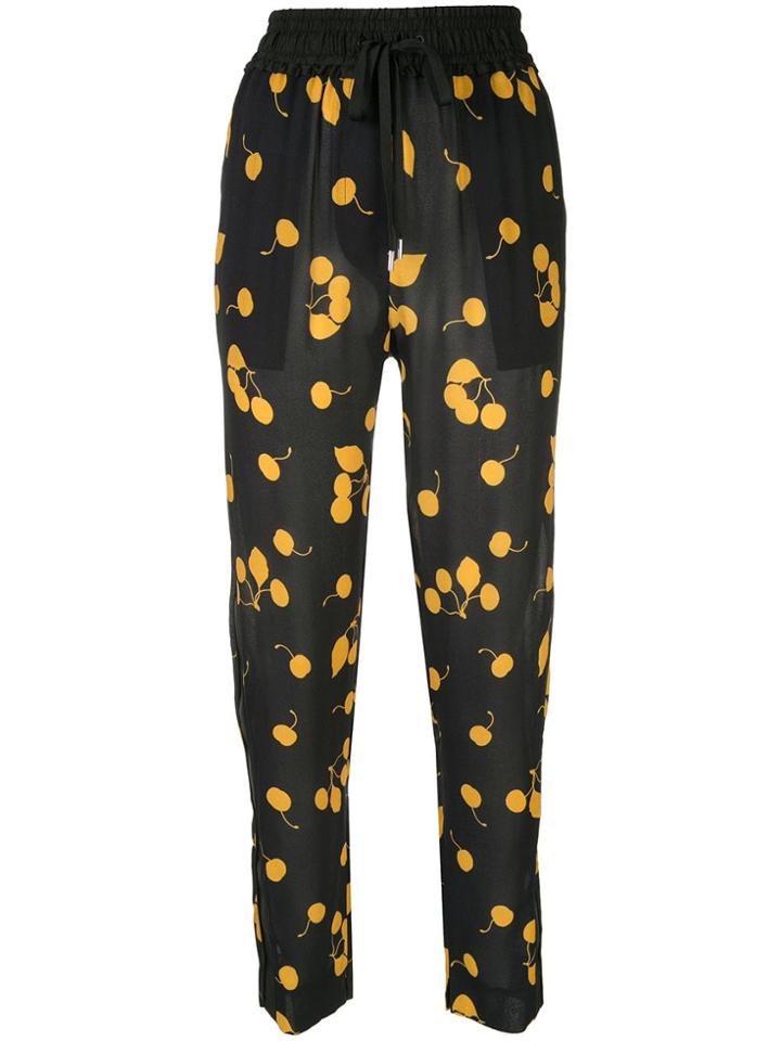 3.1 Phillip Lim Cerise Print Trousers - Black