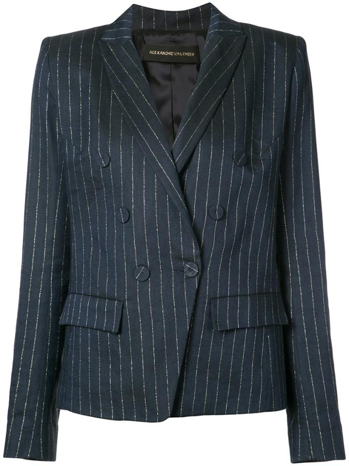 Alexandre Vauthier Pinstripe Blazer - Blue