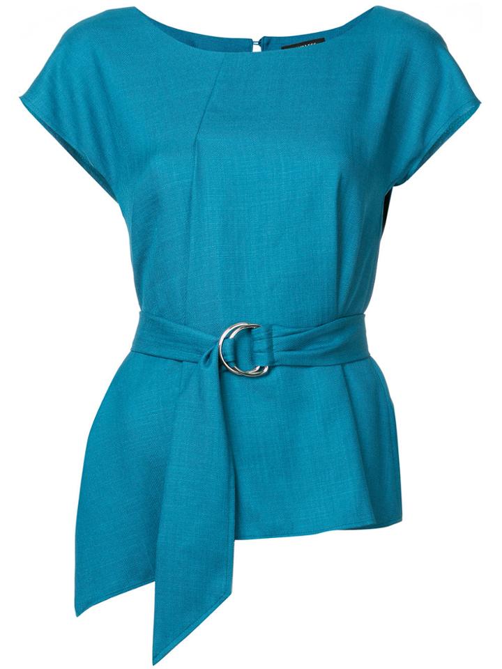 Loveless Short-sleeve Belted Top - Green