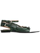 No21 Ankle Length Ballerinas - Green