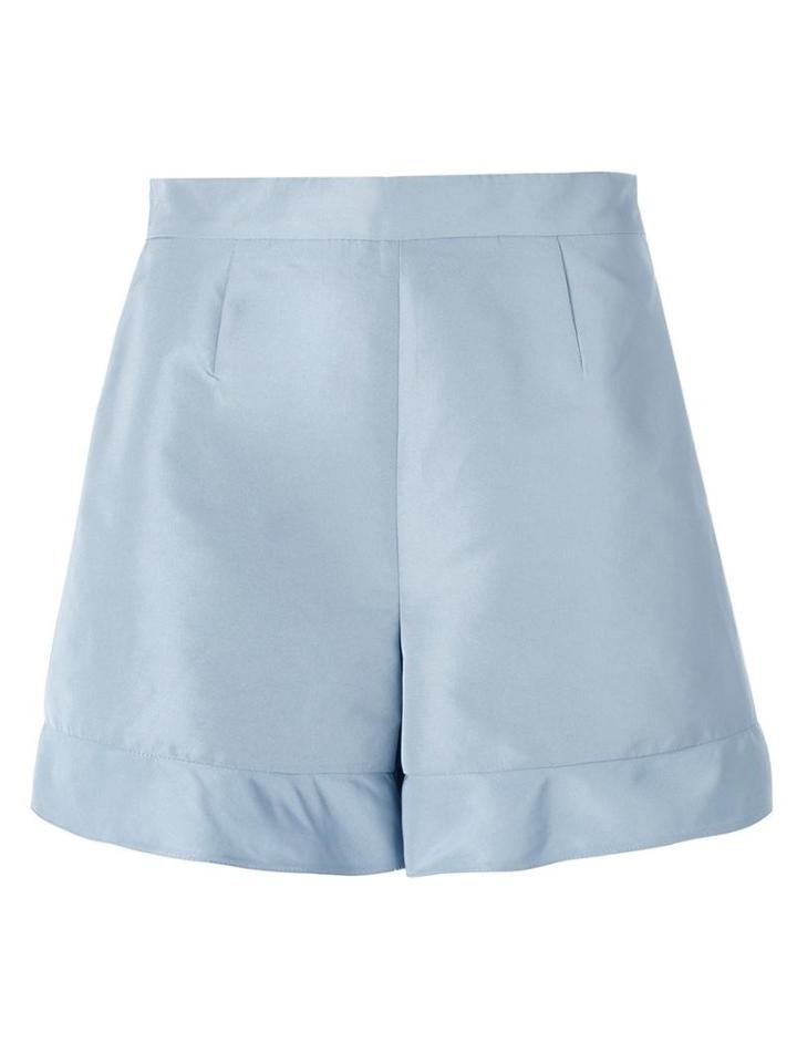 Red Valentino Frills Shorts, Size: 40, Blue, Polyester
