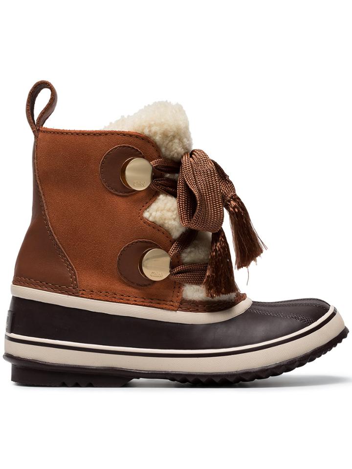 Chloé X Sorel Crosta Suede Ski Boots - Brown