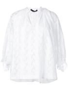 Maurizio Pecoraro - Lace Patterned Shirt - Women - Cotton - 44, White, Cotton