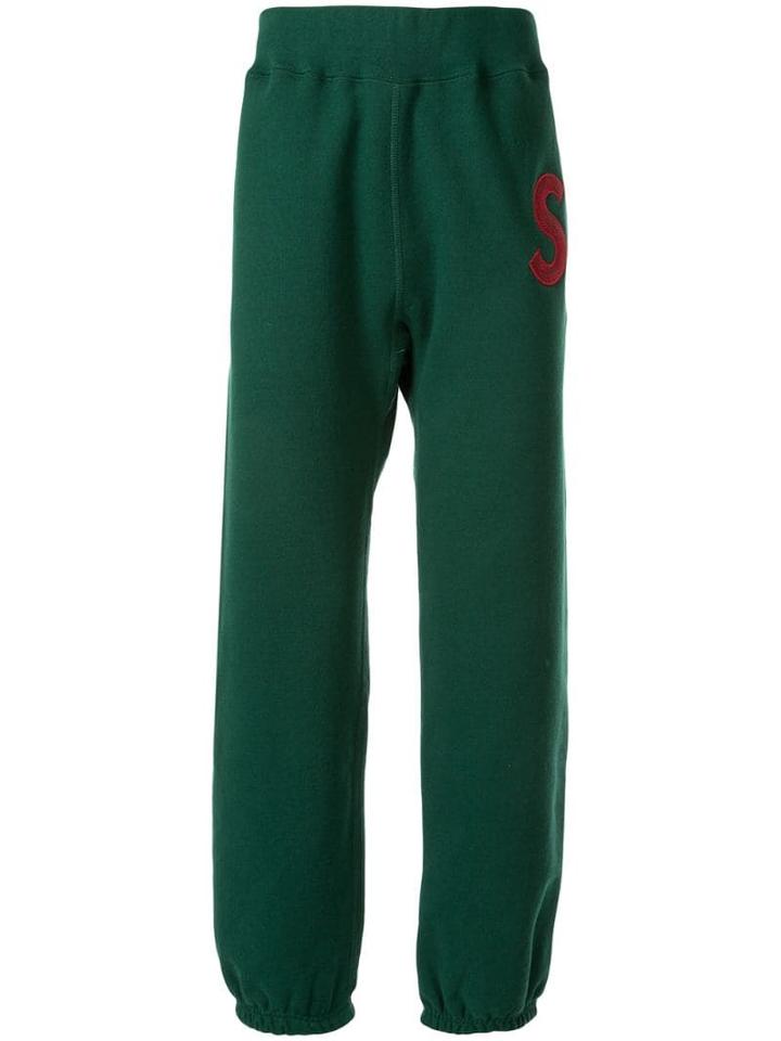 Supreme S Logo Track Pants - Green