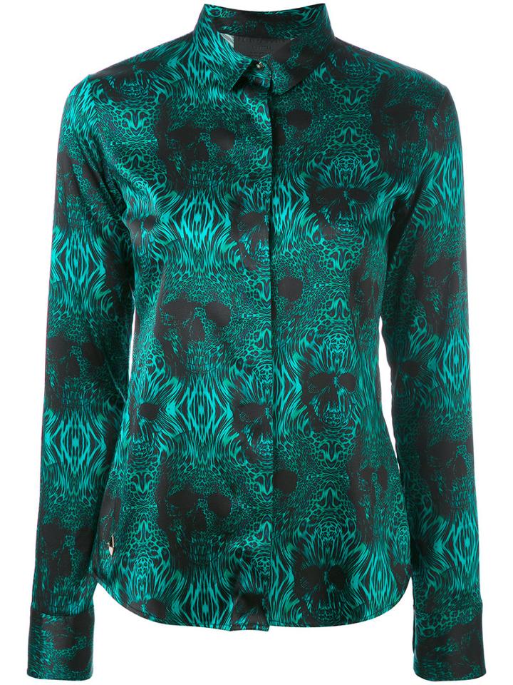 Philipp Plein - Shawn Shirt - Women - Silk/spandex/elastane - S, Black, Silk/spandex/elastane