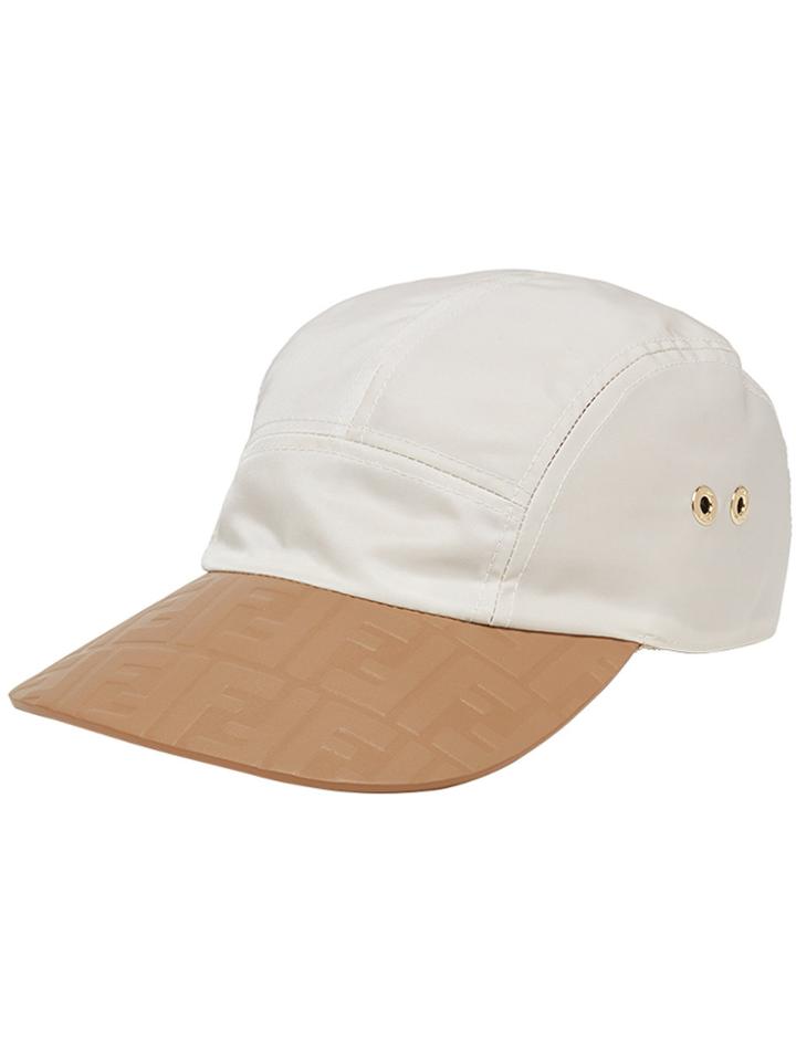 Fendi Ff Embossed Logo Cap - White