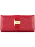 Salvatore Ferragamo Vintage Vara Bifold Long Wallet - Red