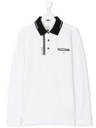 Emporio Armani Kids Classic Polo Shirt - White