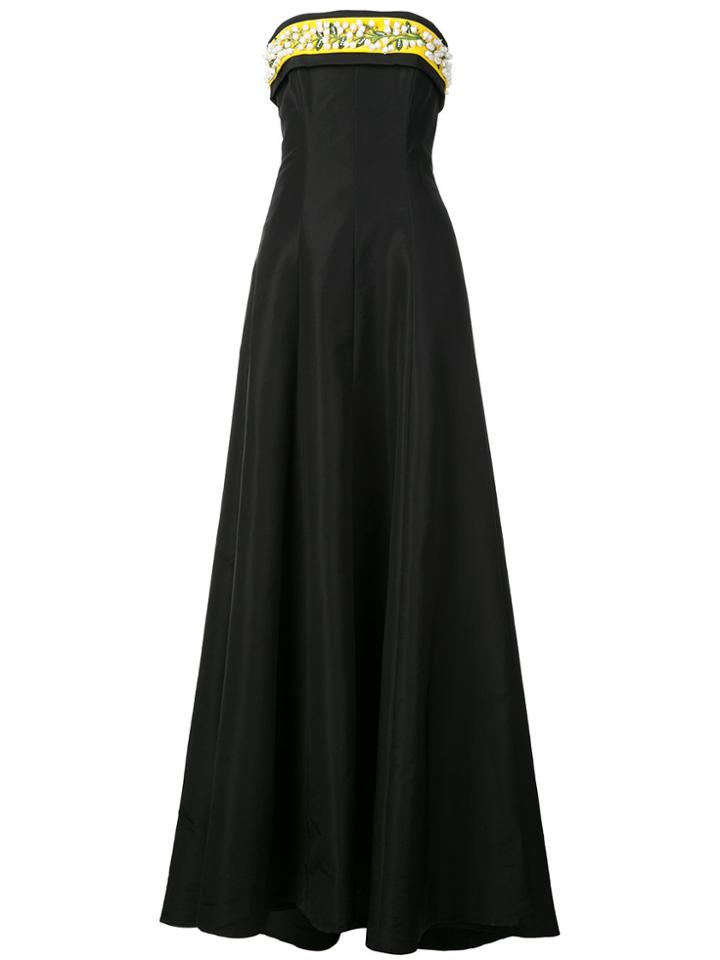 Carolina Herrera Daffodil Embellished Gown - Black