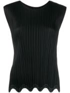 Pleats Please Issey Miyake Pleated Design Blouse - Black