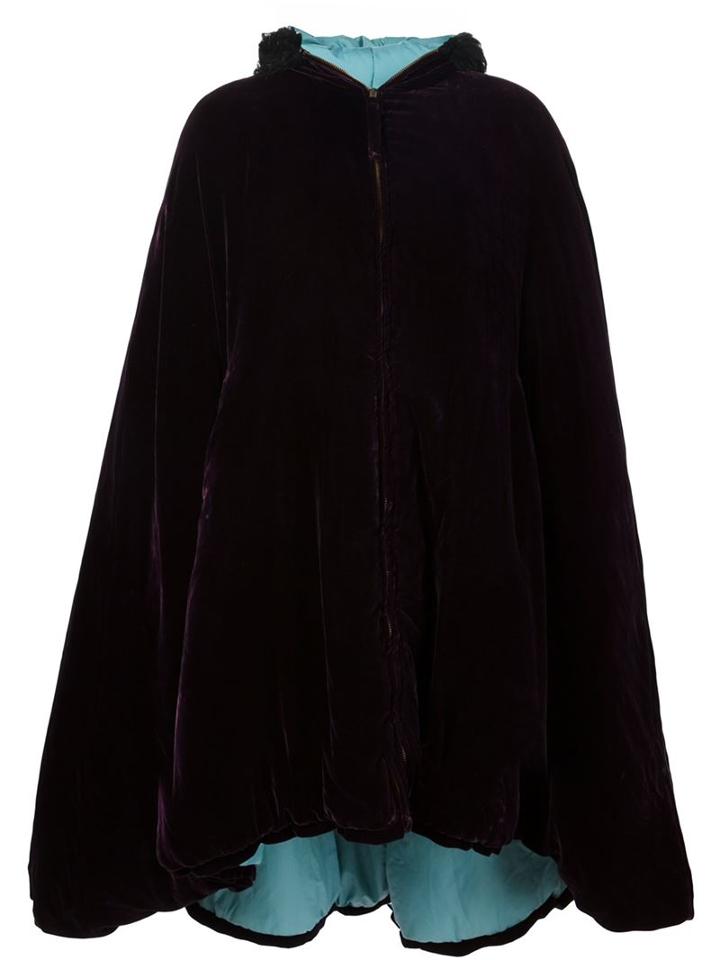 Jean Paul Gaultier Vintage Velvet Hooded Cape