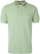 Etro Paisley Print Detail Polo Shirt, Men's, Size: Xxl, Green, Cotton