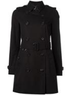 Burberry Classic Trenchcoat, Women's, Size: 16, Black, Cotton/viscose
