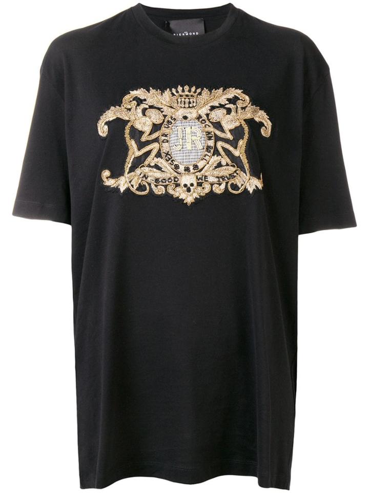 John Richmond Beaded Logo T-shirt - Black