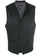 John Varvatos Adjustable Button Waistcoat - Black