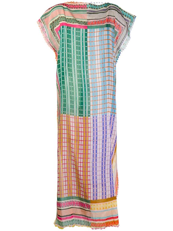 Faliero Sarti Multicoloured Kaftan Dress - Green
