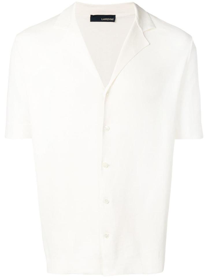 Lardini Spread Collar Cardigan - White