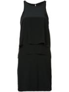 Tibi - Layered Tank Dress - Women - Silk/polyester - 10, Black, Silk/polyester