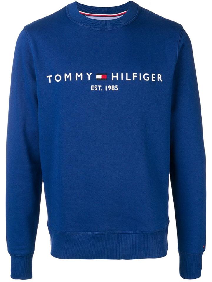Tommy Hilfiger Embroidered Logo Sweatshirt - Blue