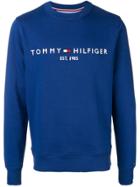 Tommy Hilfiger Embroidered Logo Sweatshirt - Blue